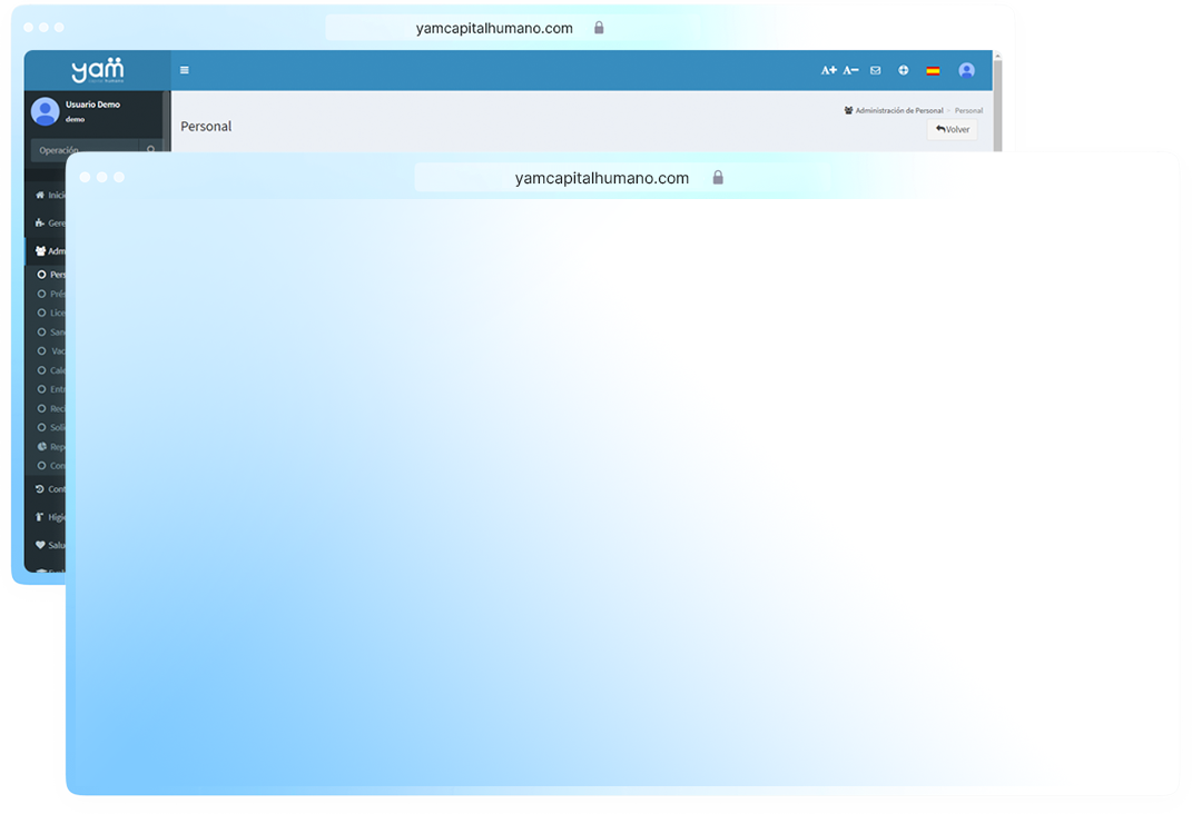 Vista del sistema YAM con video introductorio